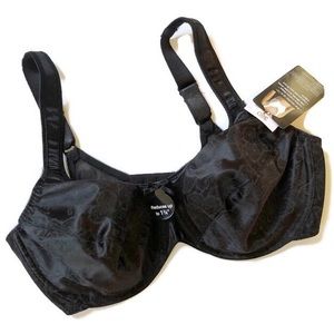 NWT Bali Satin Tracings minimizer bra black 38D